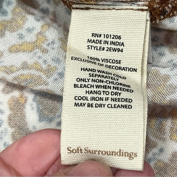 Soft Surroundings Boho Style Cortesia Long Sleeve Top Medium - Picture 7 of 9